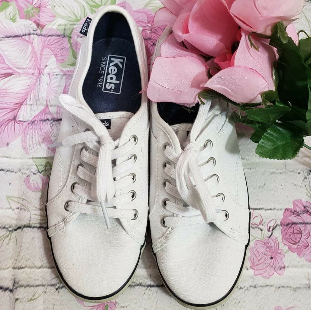 Keds White Lowtop Sneakers - Picture 1 of 6